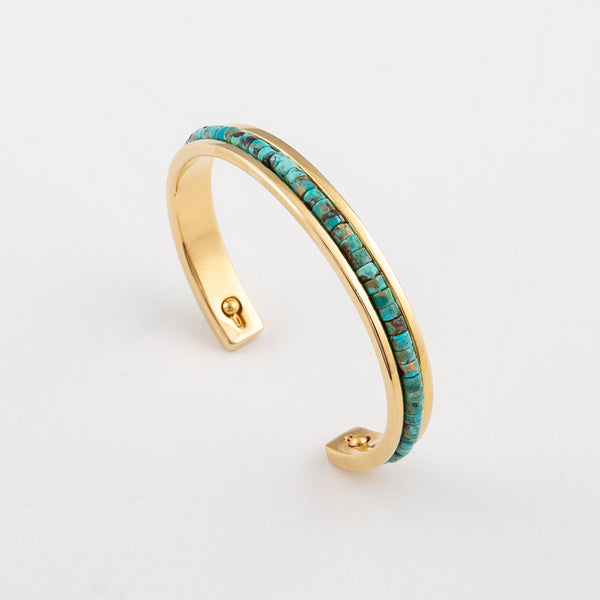 Gold Polished Turquoise Stacker