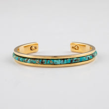 Load image into Gallery viewer, Gold Polished Turquoise Stacker
