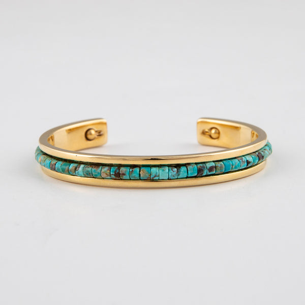 Gold Polished Turquoise Stacker