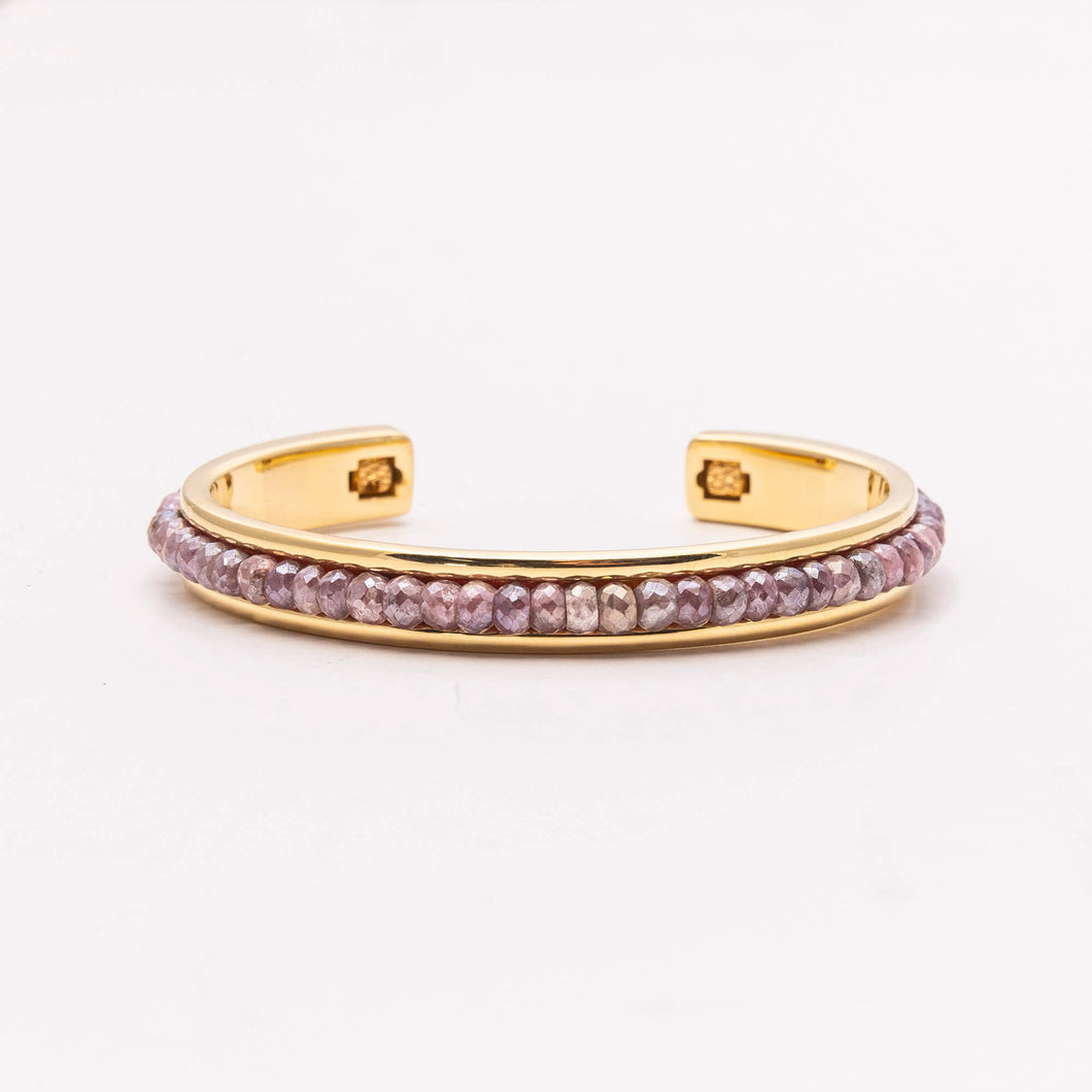 Gold Polished Pink Silverite Stacker