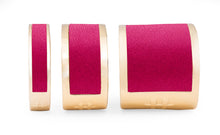 Load image into Gallery viewer, Fuchsia Leather - Hyde Forty-Seven - gold bracelets
