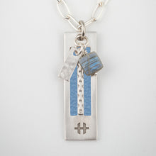 Load image into Gallery viewer, Cornflower Leather - Hyde Forty-Seven - Silver Necklace
