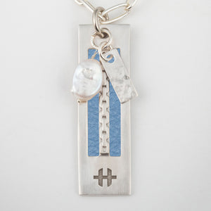 Cornflower Leather - Hyde Forty-Seven - Silver Necklace