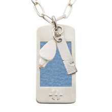 Load image into Gallery viewer, Cornflower Leather - Hyde Forty-Seven - silver necklace
