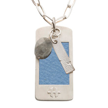 Load image into Gallery viewer, Cornflower Leather - Hyde Forty-Seven - silver necklace
