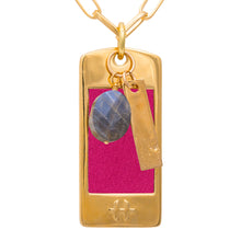 Load image into Gallery viewer, Fuchsia Leather - Hyde Forty-Seven - necklace
