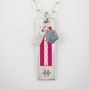 Fuchsia Leather - Hyde Forty-Seven - necklace